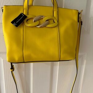 INC yellow cross body bag